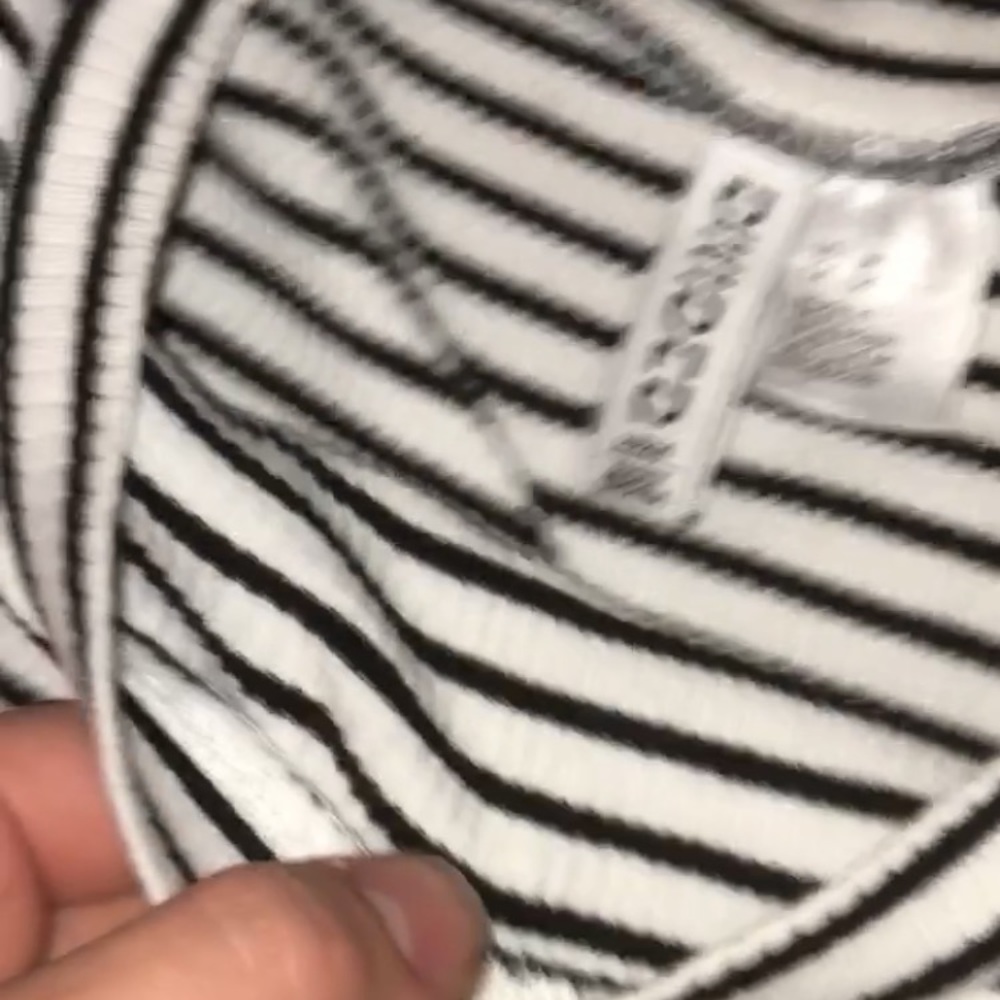 H&M white and black striped tshirt woman’s